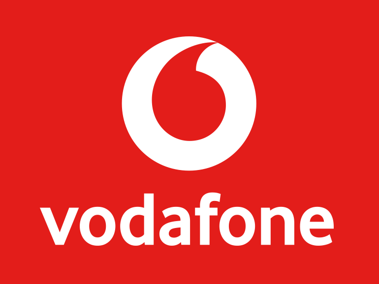 Пример начертания шрифта Vodafone