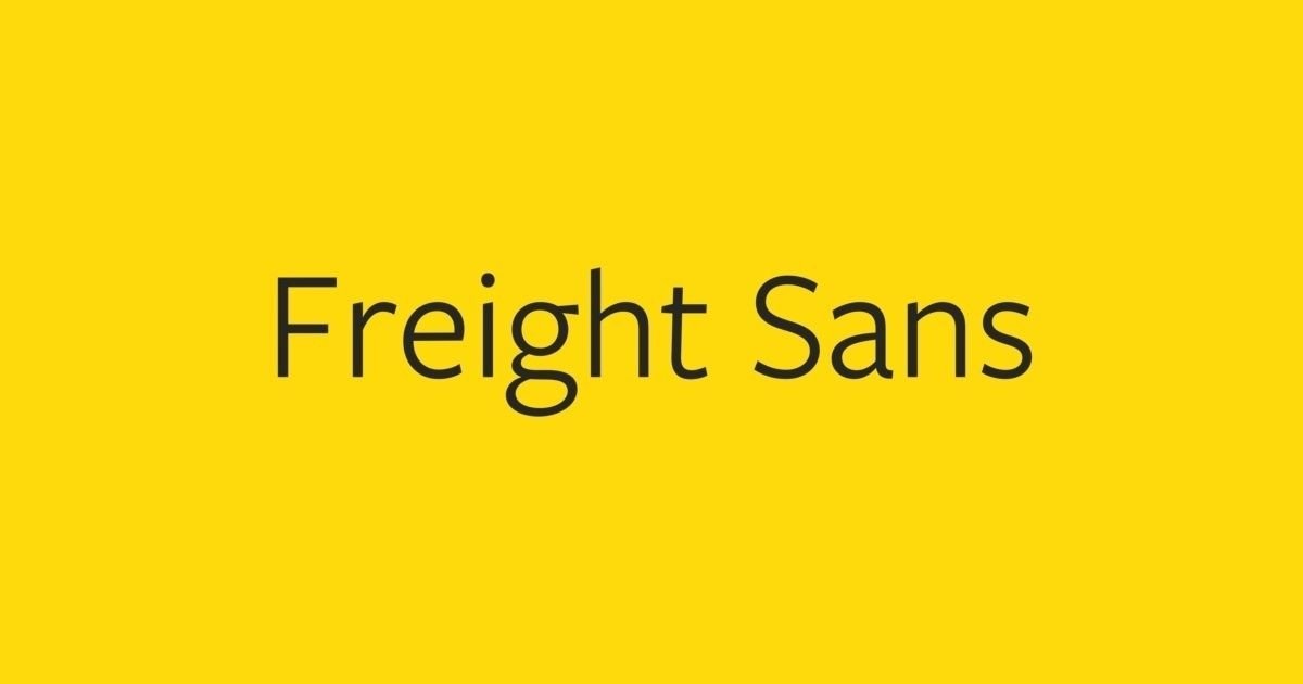 Пример начертания шрифта Freight Sans