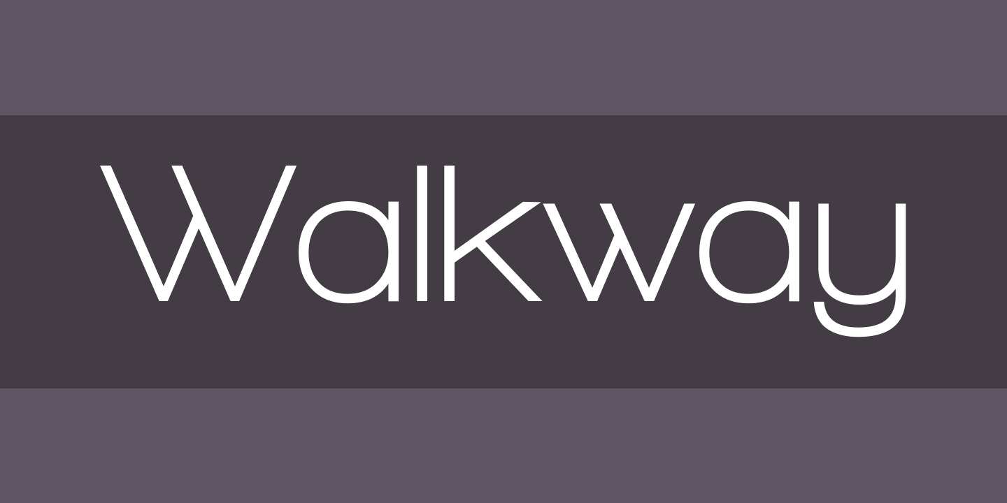 Пример начертания шрифта WALKWAY