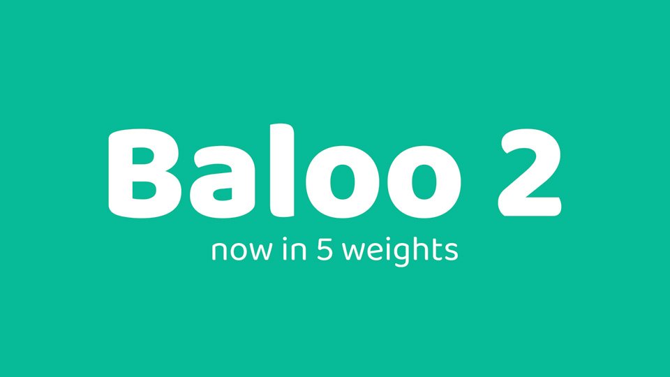 Пример начертания шрифта Baloo 2
