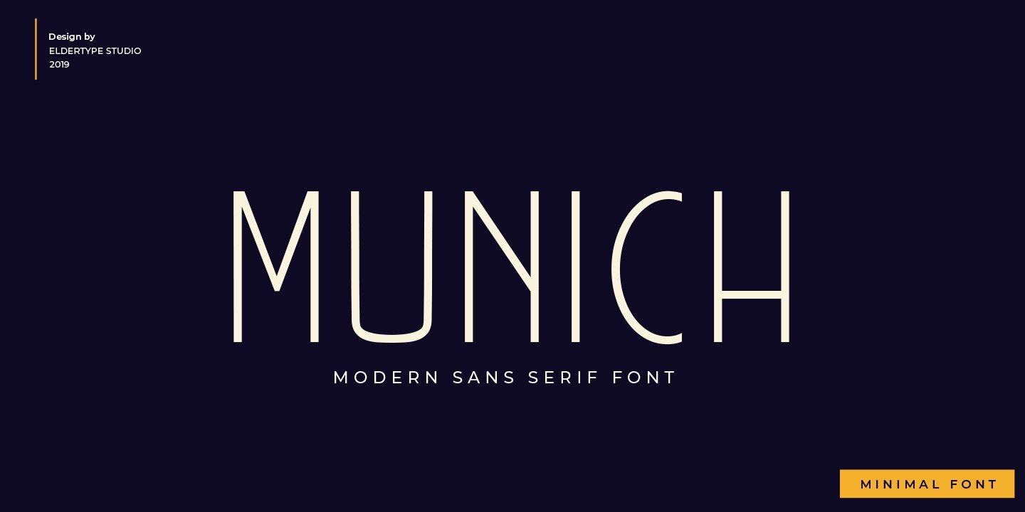 Пример начертания шрифта MUNICH SANS