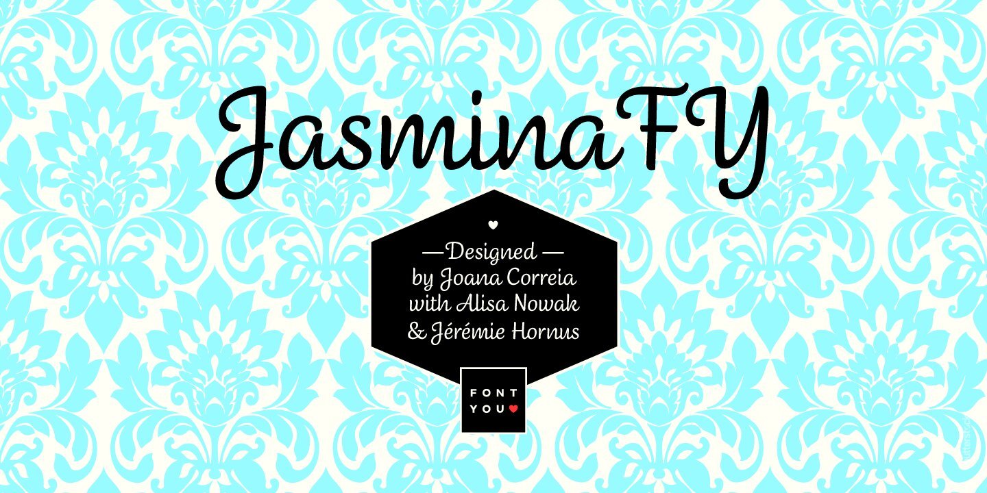 Пример начертания шрифта Jasmina FY