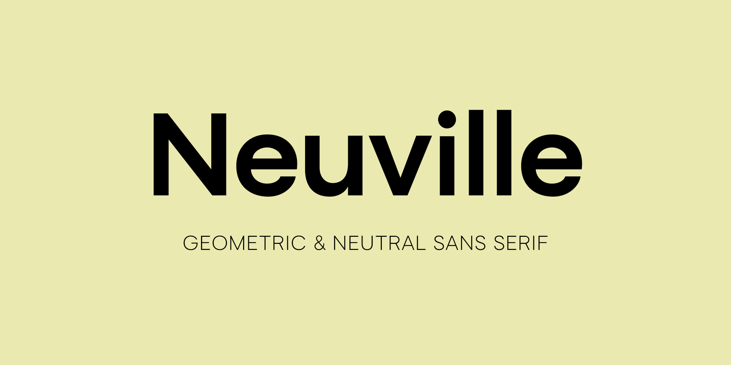 Пример начертания шрифта Neuville