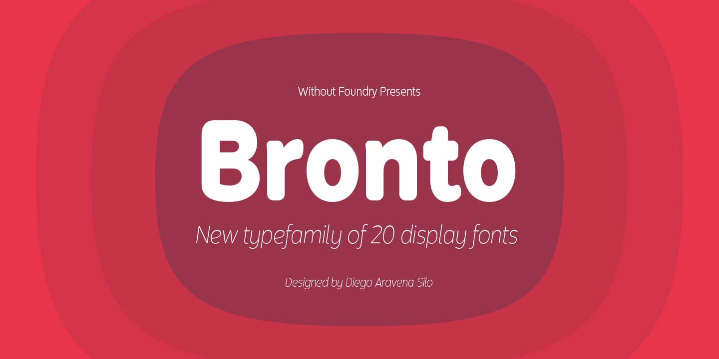 Пример начертания шрифта Bronto