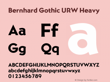 Пример начертания шрифта URW Bernhard Gothic