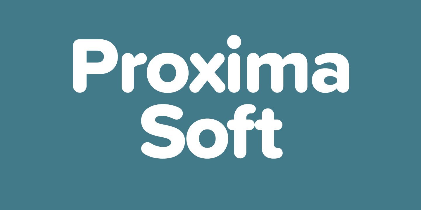 Пример начертания шрифта Proxima Soft