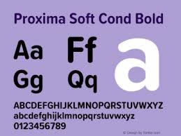 Пример начертания шрифта Proxima Soft Cond