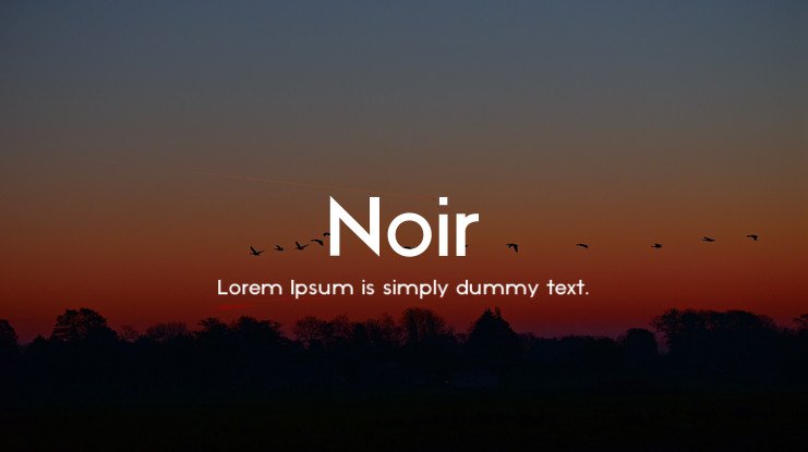 Пример начертания шрифта Noir Text
