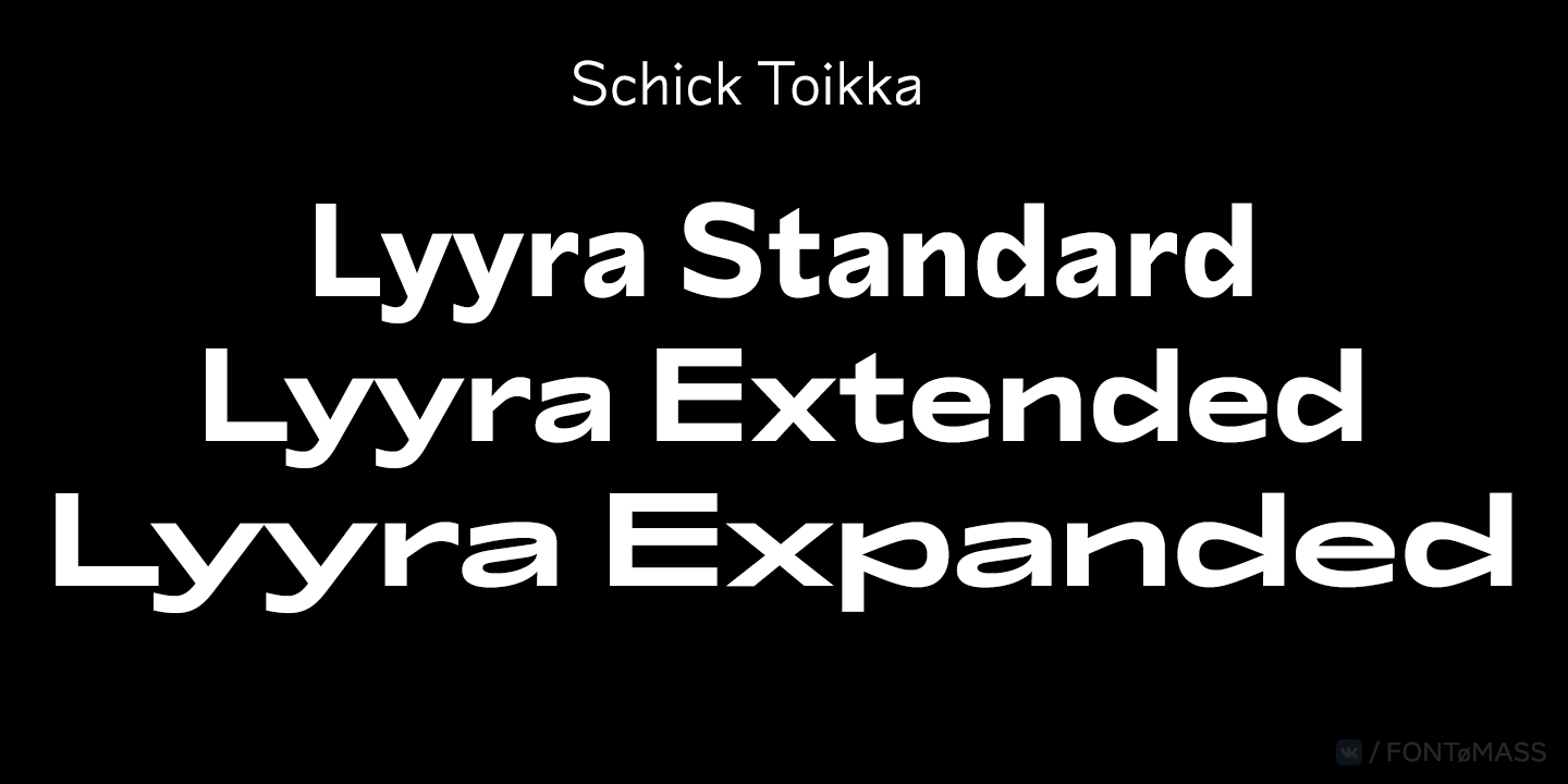 Пример начертания шрифта Lyyra