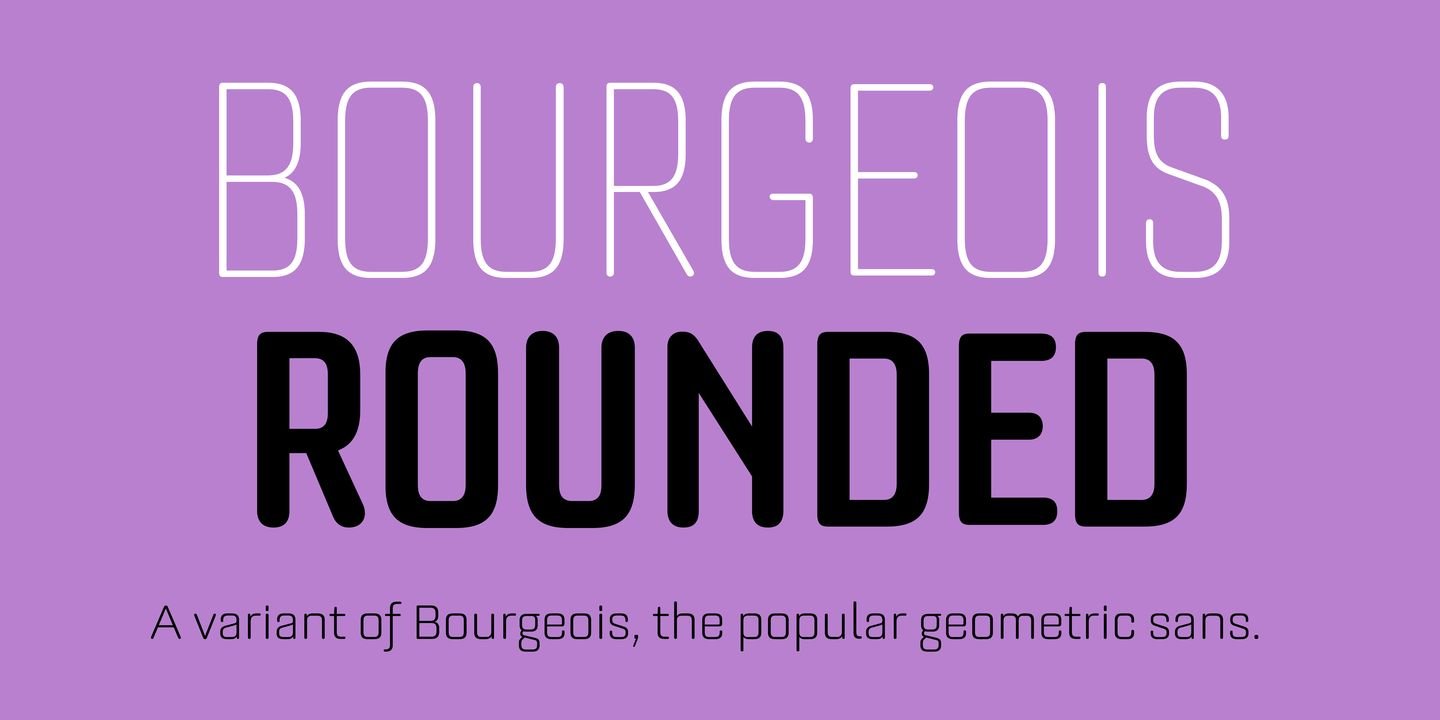 Пример начертания шрифта Bourgeois Rounded
