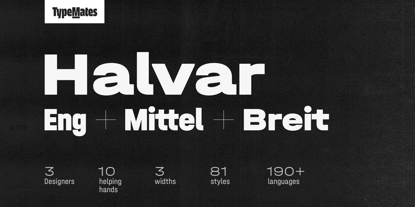 Пример начертания шрифта Halvar Mittelschrift