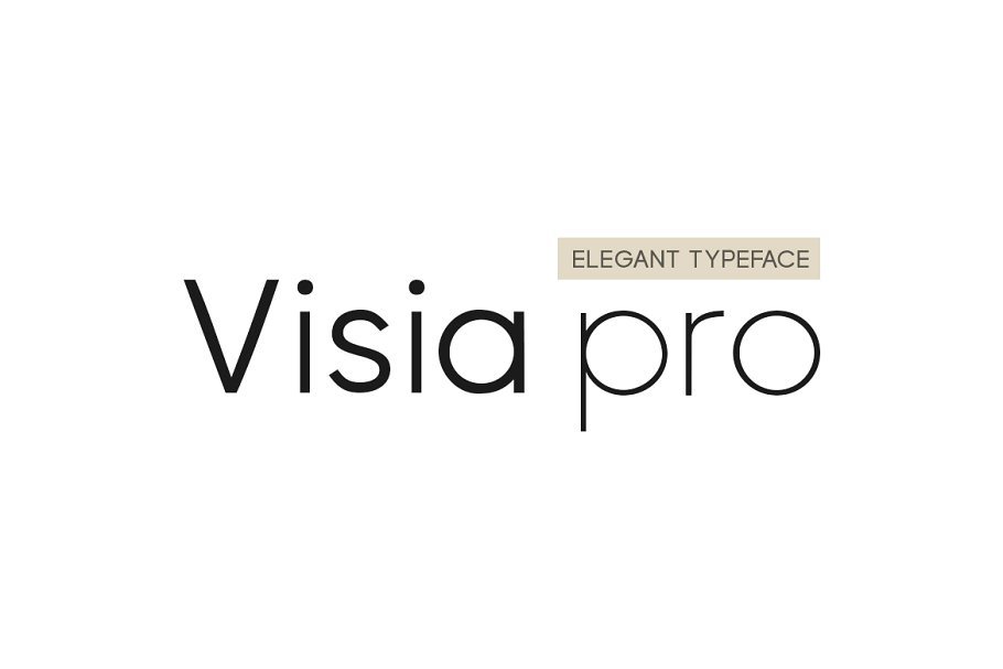 Пример начертания шрифта Visia Pro