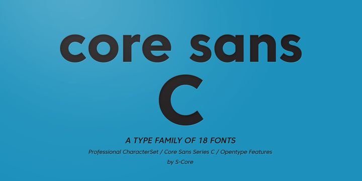 Пример начертания шрифта Core Sans C