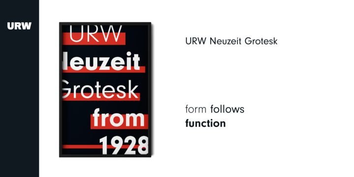 Пример начертания шрифта Neuzeit Grotesk