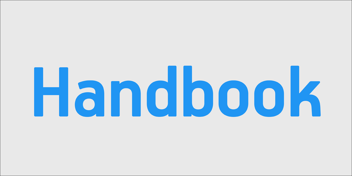 Пример начертания шрифта PF Handbook Pro