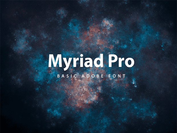 Пример начертания шрифта Myriad Pro Condensed