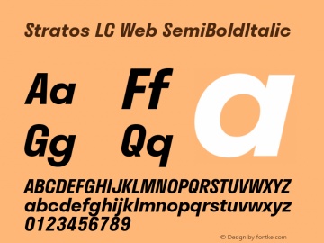 Пример начертания шрифта Stratos LC Web
