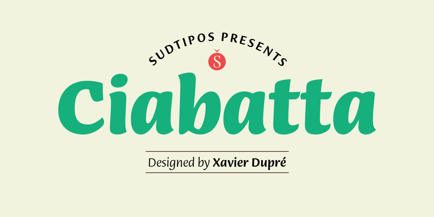 Пример начертания шрифта Ciabatta