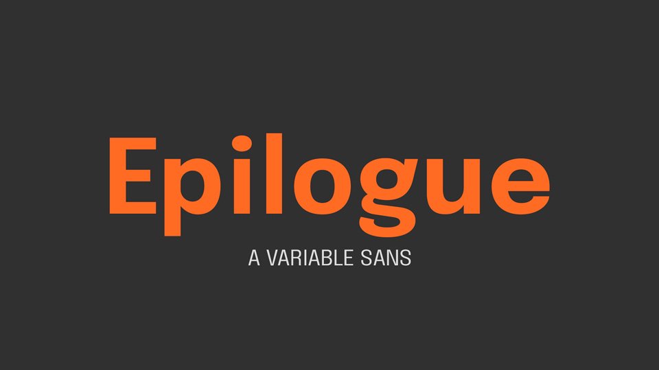 Пример начертания шрифта Epilogue