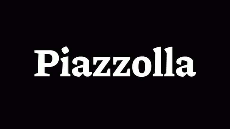 Пример начертания шрифта Piazzolla