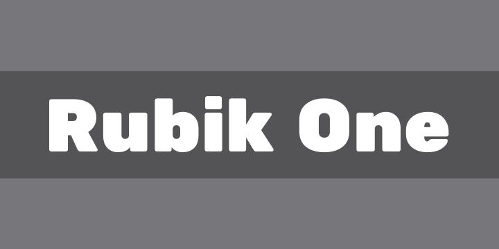 Пример начертания шрифта Rubik One