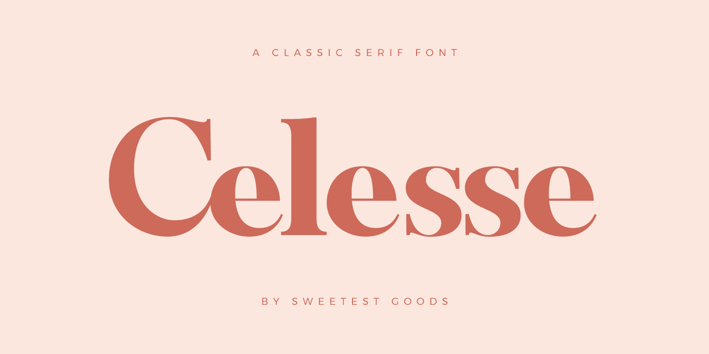 Пример начертания шрифта Celesse
