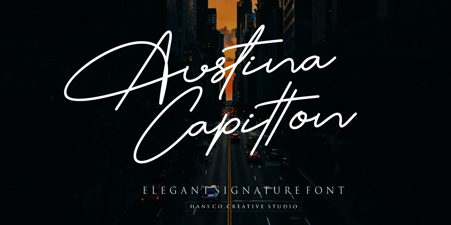 Пример начертания шрифта Austina Capitton