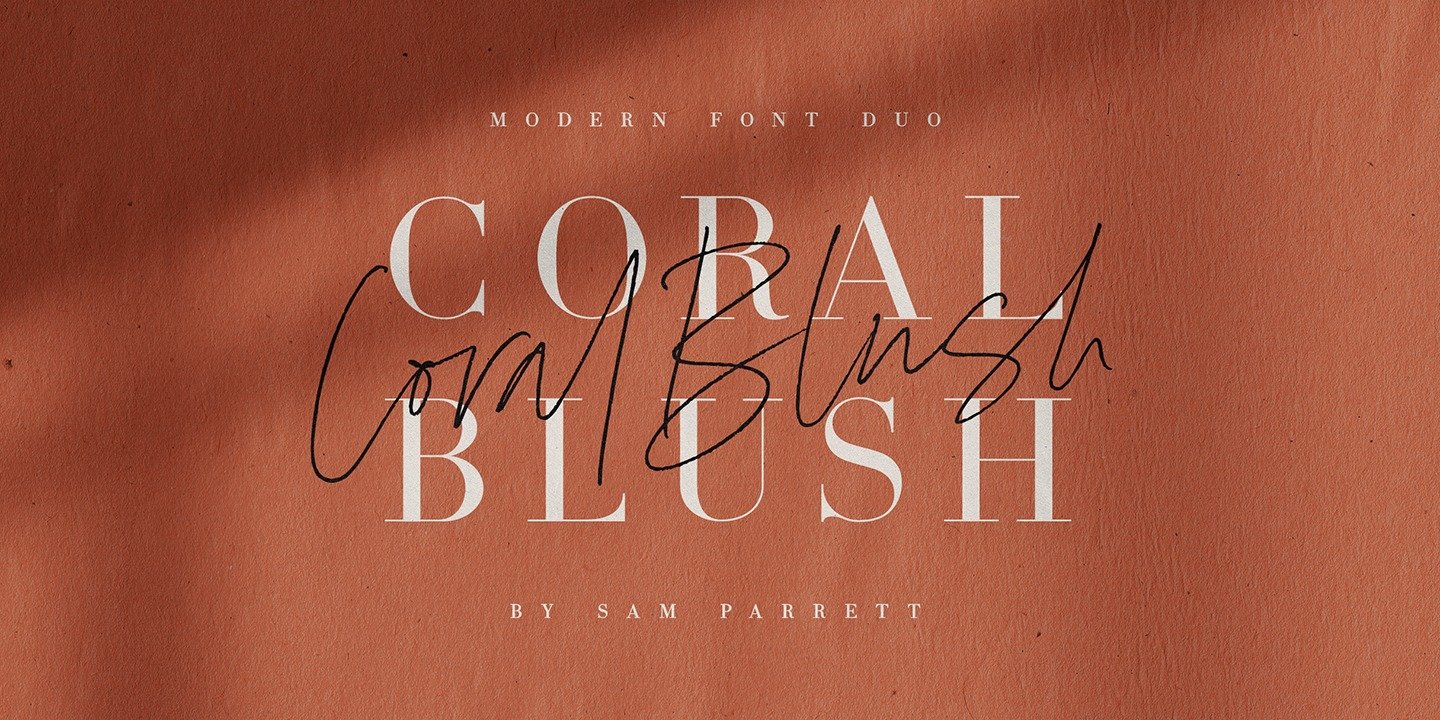 Пример начертания шрифта Coral Blush