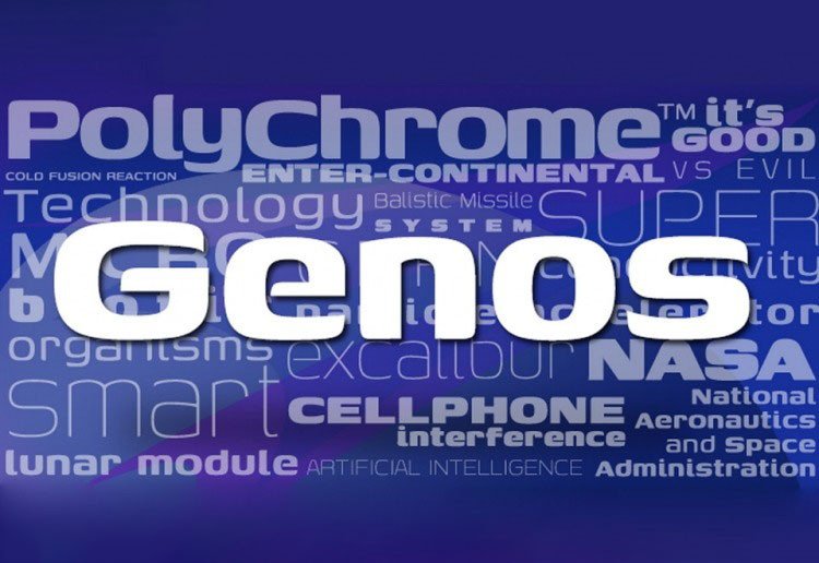 Пример начертания шрифта Genos